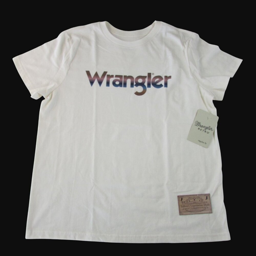 Wrangler Women's Short Sleeve Serape Stripe Logo Graphic T-Shirt